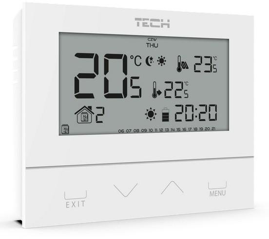 Przewodowy  dwustanowy regulator pokojowy biały ST-292v3 Tech sterowniki