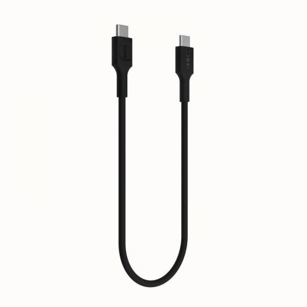 KABEL USB-C / USB-C Greencell PowerFlex 30cm PD 100W czarny silikonowy