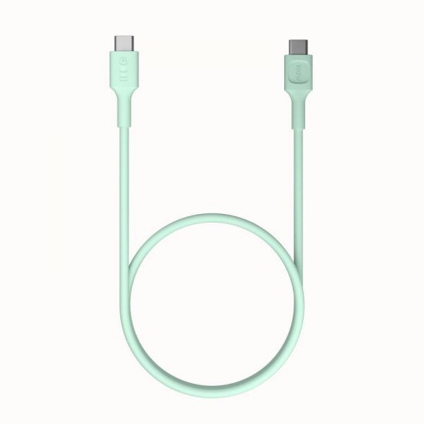 KABEL USB-C / USB-C Greencell PowerFlex 120cm PD 100W zielony silikonowy