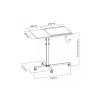 Techly Stolik do projektora/notebooka, mobilny czarny