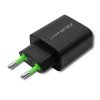 Qoltec Ładowarka sieciowa | 18W | 5-12V | 1.5-3A | USB typ C PD |       USB QC 3.0 | Czarna