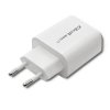 Qoltec Ładowarka sieciowa | 18W | 5-12V | 1.5-3A | USB typ C PD |  USB QC 3.0 | Biała