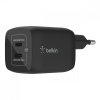 Belkin Ładowarka podwójna ścienna 65W USB-C GAN z PPS czarna