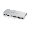 Zyxel Przełącznik 12-Port Gigabit Unmanaged Switch with 8-Port 1G +                        2-Port 2.5G + 2-Port SFP+ XGS1010-12-