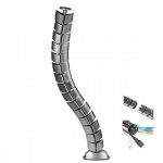 Maclean Organizator maskownica kabli do biurka MC-768 S srebrna