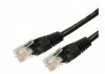 TB Kabel Patchcord miedziany kat.6 RJ45 UTP 1m. czarny  - paczka 10 sztuk