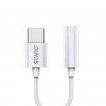 Savio Adapter USB-C - Mini Jack 3,5mm, Xiaomi, Huawei, Oppo,  AK-51