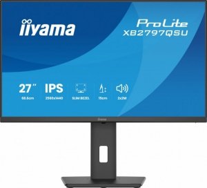 IIYAMA Monitor ProLite  27 cali XB2797QSU-B1 IPS,QHD,2xHDMI,DP,350cd,75Hz,1000:1,     USB HUB,x4 ((2x Type-A v.3.2 Gen 1 (5Gbps,