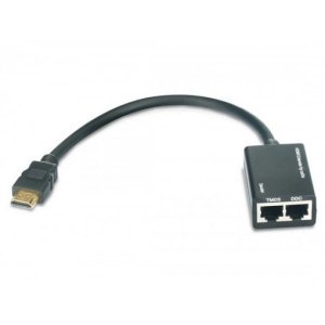Techly Extender HDMI po skrętce Cat.5e/6 do 30m, czarny