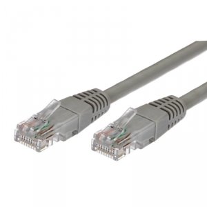 TB Kabel Patchcord miedziany kat.6 RJ45 UTP 1m. szary