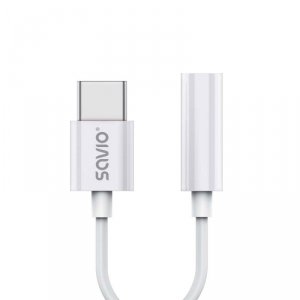Savio Adapter USB-C - Mini Jack 3,5mm, Xiaomi, Huawei, Oppo,  AK-51