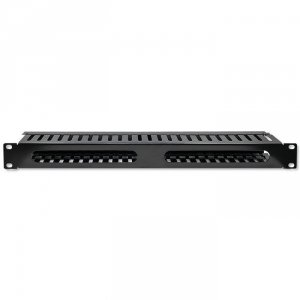 Qoltec Organizer kabli do szaf RACK 19 | 24 porty | 1U