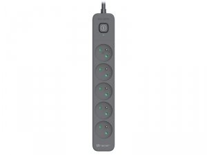 Tracer Listwa zasilająca antyprzepięciowa Power Line+ 5m Graphite (5 gniazd)