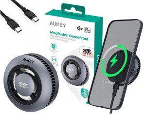 AUKEY LC-G10 chłodząca ładowarka bezprzewodowa MagSafe Qi2 15W USB-C