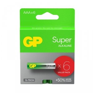 GP Battery Baterie alkaliczne LR03/AAA GP SUPER 6szt. (G-TECH)
