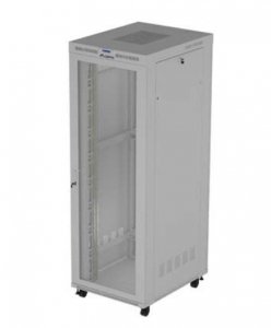 Lanberg Szafa instalacyjna rack stojąca 19 cali 47U 800x1000 szara drzwi perforowane LCD (flat pack) V2