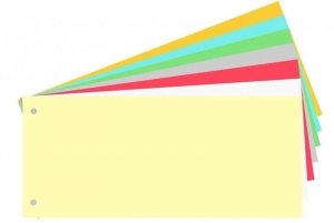Przekładki 1/3A4 do segregatora MIX kolorów 100szt PASTEL