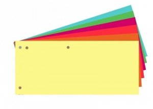 Przekładki 1/3 A4 do segregatora MIX kolorów 100szt