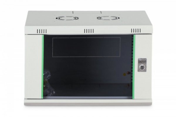 Digitus Szafa sieciowa wisząca Dynamic 19" 7U rack 385x600x450mm, drzwi szyba, szara, niezłożona, 60kg