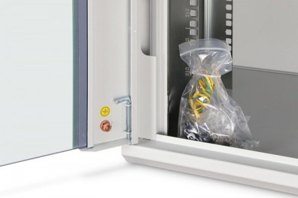 Digitus Szafa sieciowa wisząca Dynamic 19" 7U rack 385x600x450mm, drzwi szyba, szara, niezłożona, 60kg