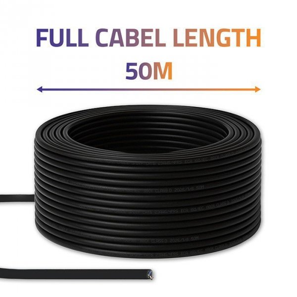 Qoltec Kabel patchcord sieciowy skrętka UTP | CAT6 | High speed 1Gb/s | LAN | 50m | Czarny