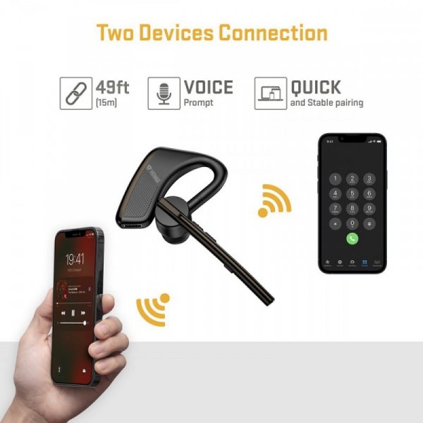 YENKEE Bezprzewodowy zestaw słuchawkowy YHF F20BK BT Redukcja szumów