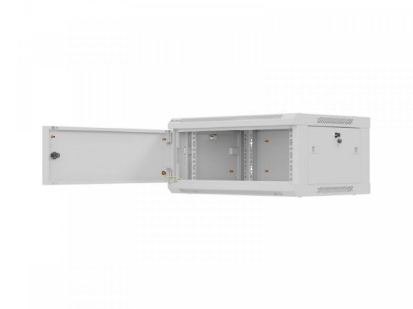 Lanberg Szafa instalacyjna rack wisząca 19 cali 4U 600x450 szara drzwi metalowe (flat pack)