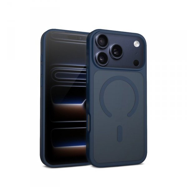 CRONG Etui Hybrid Matte Magnetic Etui MagSafe iPhone 17 Pro Max Granatowe