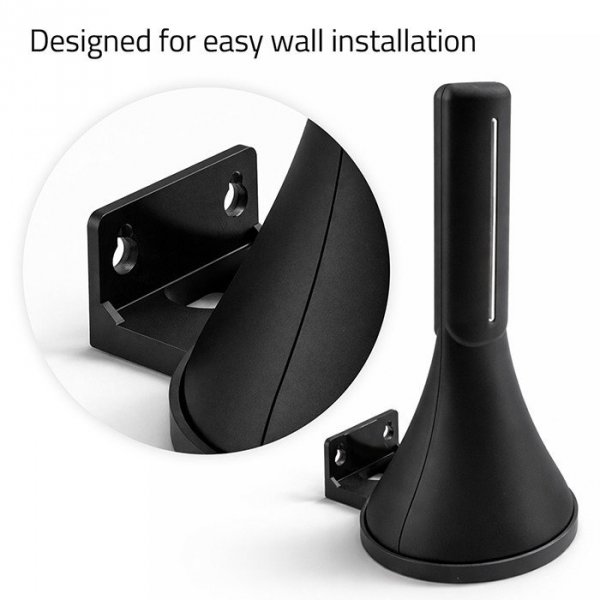 Qoltec Wewnętrzna antena DVB-T/T2 | wzmacniacz sygnału | 4K | wysoki zysk 32dBi | kabel 4m