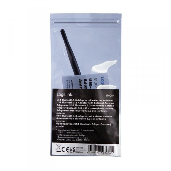 LogiLink Adapter Bluetooth 5.3, USB-A,3Mbit, zasięg 150m