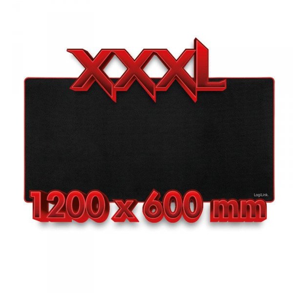 LogiLink Podkładka pod mysz XXXL dla graczy, czarna