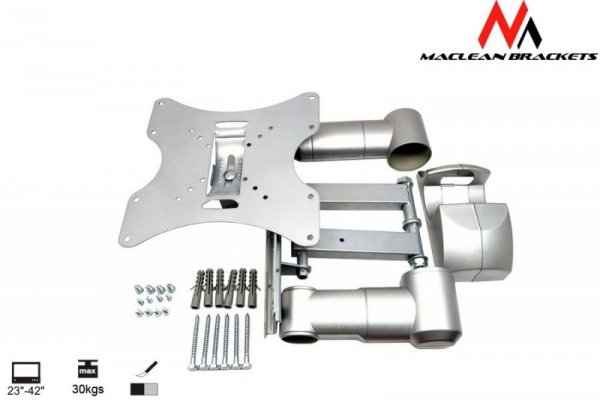 Maclean Uchwyt do monitora 23-42''  30 kg uniwersalny MC-503A S max vesa 200 srebrny