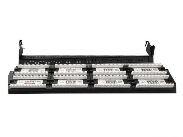 Gembird Patch Panel 48 Portów 19'' Kat.6 z funkcją organizacji kabli  czarny