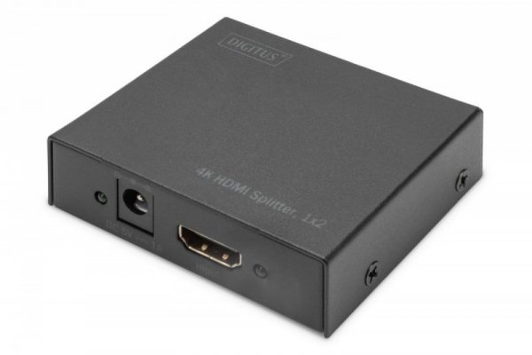 Digitus Rozdzielacz/Splitter HDMI 2-portowy, 4K 30Hz UHD 3D, HDCP 1.3, audio