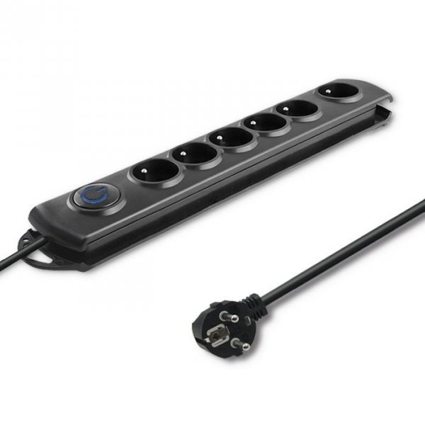 Qoltec Listwa antyprzepięciowa | 6 gniazd | 3,0m