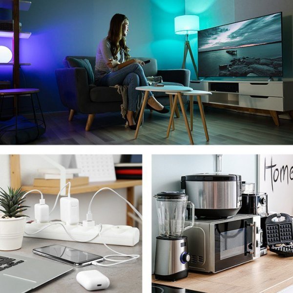 Qoltec Listwa antyprzepięciowa | 8 gniazd | 3,0m