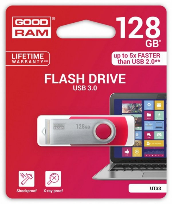 GOODRAM TWISTER 128GB RED USB3.0