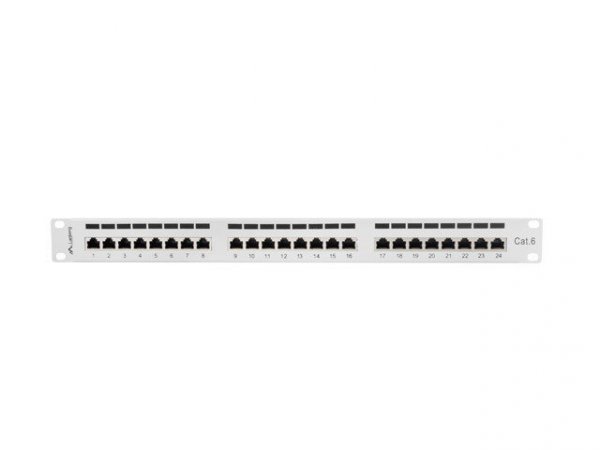 Lanberg Patch Panel 24 Port 1U Kat.6 szary ekranowany