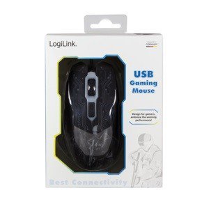 LogiLink Mysz USB dla graczy, 2400 DPI, czarna