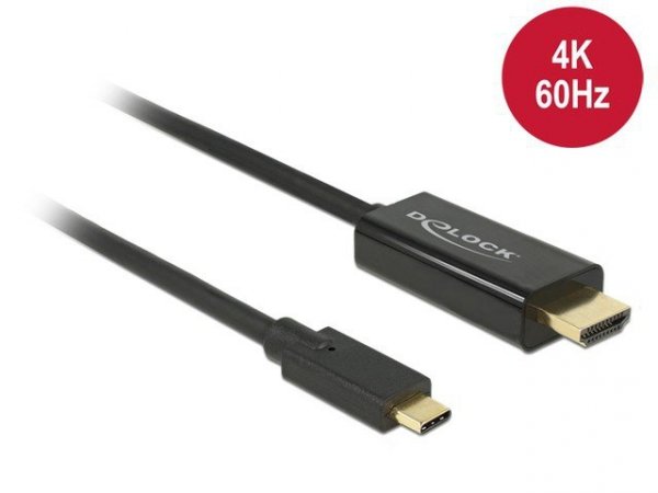 Delock Kabel USB-C -&gt; HDMI M/M 2m (tryb alternatywny DP) 4K 60Hz