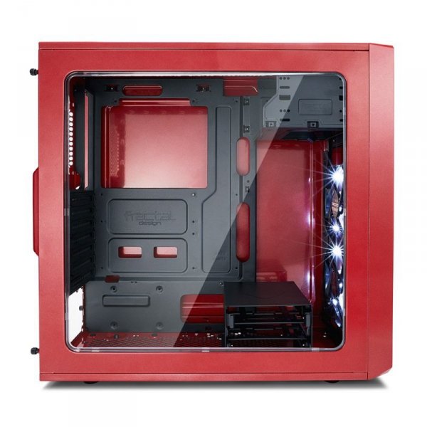 Fractal Design Focus G Red Window 2.5&#039;SDD uATX/ATX/ITX