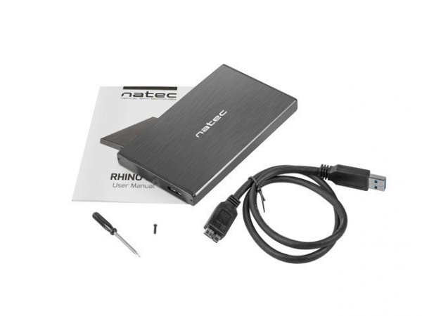 Natec Kieszeń zewnętrzna HDD/SSD Sata Rhino Go 2,5&#039;&#039; USB 3.0