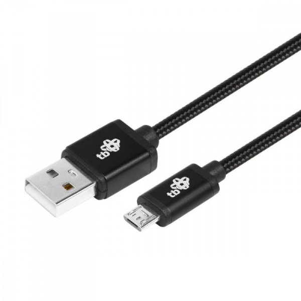 TB Kabel USB-Micro USB 1.5 m. czarny sznurek