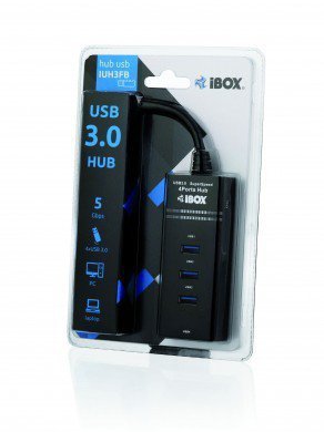 iBOX Hub USB 3.0 IUH3FB (4xUSB 3.0) czarny