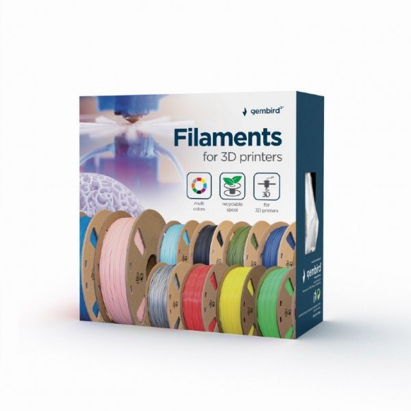 Gembird Filament drukarki 3D PLA/1.75 mm/1kg/szary