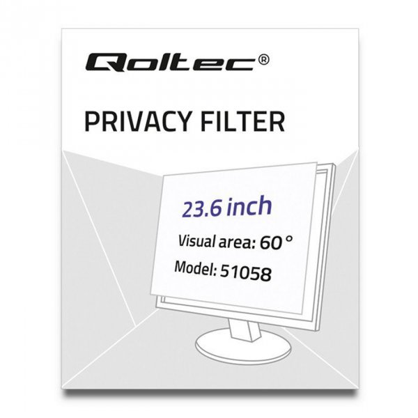Qoltec Filtr prywatyzujący RODO | 23.6 cale | 16:9