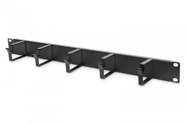 Digitus Organizer kablowy poziomy typu RING 19" 1U, 40x483x60mm, czarny