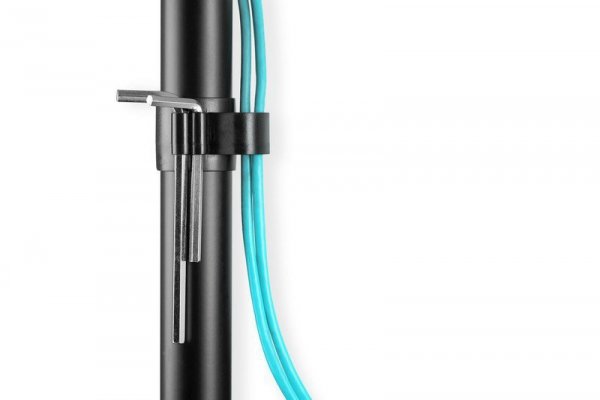 Digitus Uchwyt biurkowy kolumnowy pojedynczy 1xLCD max. 32 cale max. 8kg uchylno-obrotowy czarny