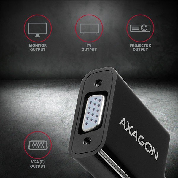 AXAGON RVD-VGN Adapter DisplayPort -&gt; VGA FullHD 1920x1200