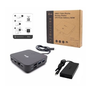 i-tec Stacja dokująca USB-C HDMI Dual DP Docking Station Power Delivery 100 W + i-tec Universal Charger 100 W
